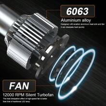 XWQHJW 2pcs Car Headlight H4 H7 LED Bulb H11 9005 HB3 9006 HB4  9007 Led Lights 20000LM 12V