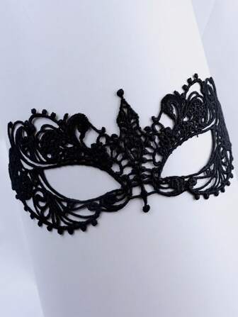 Molded Gauze Pointed Mask, Adult Masquerade Party Lace Mystery Funny Mask, Couples & Ladies/Men Lace Headdress Costume Decoration Halloween