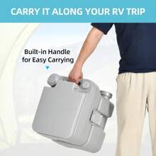 3.17 / 5.8 Gallon Portable Toilet For Camping, RV Travel Potty With Press Flush Pump, Leak-Proof Seal Ring For Travel, Boating, Hiking, Trips