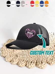 [Personalizado] 1 pieza Gorra de béisbol personalizable con foto, logotipo, texto, diseño de gorra de camionero unisex, adecuada para fiesta, vacaciones, aniversario