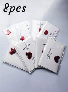 1pc Envelope Included 520 Valentine's Day Gratitude Handmade Small Card Blessing Thanks Love Message Mother Fun Greeting Card