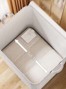 1 PIEZA Caja de almacenamiento de ropa portátil y eficiente de gran capacidad con tapas, cajas de almacenamiento de tela con tapas con cremallera y asas, organizadores de armario para ropa, juguetes, libros, resistente y ahorra espacio, decoración moderna para el hogar, cubos de almacenamiento plegables para estantería, sala de estar, dormitorio.