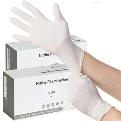 20/50/100pcs White Vinyl Disposable Gloves - Multipurpose Gloves For Home Cleaning, Food Preparation, And More - Ideal For Food Processing, Food Services(No Box)