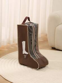 Boots Storage Bag, Portable Widen Tall Boots Storage, Short Shoe Bags For Storage, Brown Shoe Dust Proof Bags, Shoe Travel Bags For Packing, Cowboy Boots, Home Storage,Elegant Shoes Storage Bag Travel Home Non Woven Boot Bag