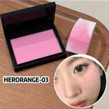 HERORANGE轻盈哑光腮红 质地细腻 自然柔和 低饱和度 哑光修容腮红 提亮 防水 防汗 情人节 音乐节 必备礼物 - 彩色 - 查看 9