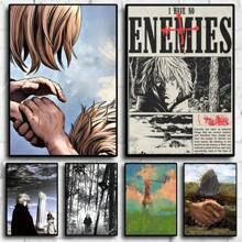 1 pièce Affiches murales sans cadre Vinland Saga Anime Manga, impressions et affiches premium, décoration vintage de salle, bar, café, décoration murale de la maison, impression artistique murale avec cadre en option