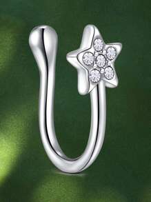 CIZME Fake Nose Ring Multi-Style Nose Rings Butterfly Heart Star Flower CZ African Nose Cuffs Golden/Silvery Golden Faux Septum Nose Rings Clip On Nose Jewelry For Woman Non Pierced Jewelry - Fake Nose Ring - View 27