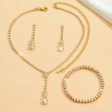 1pc Women's Necklace Set, Suitable For Everyday Wear - Silver - View 12