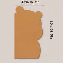 1pc 80cm X 40cm Felt Board With Cute Bear Design, Felt Wall Decor, Creative Photo Display Board, Soft Cork Board For Living Room, Office, No-Drill Sticky Design Board (Comes With Push Pins),School Supplies,Back To School