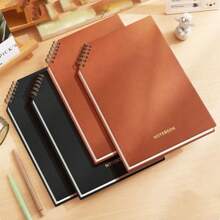 New Arrival Premium Loose-Leaf Notebook, Creative Flip-Over Thick Hardcover Minimalist Notebook, Student Note-Taking Practice Book, Office Meeting Notepad