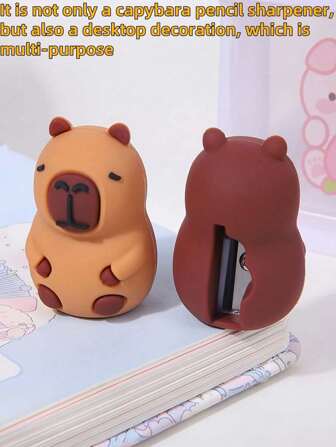 1 st/3 st/7 st rolig kreativ kapybarapennstillverkare, lyxigt coolt och moderiktigt brevpapper, slumpmässiga färger, pennvässare med ny form för födelsedagsdekoration, säregen och unik design, roliga skolmaterial och belöningsgåvor för lärare, barnpennor, coola barn, mjukt brevpapper för lärare, presenter till pojkar, presenter till flickor, lämplig för examenssäsongen, Eid al-Adha, självständighetsdagen, skolstartssäsongen, skolstart