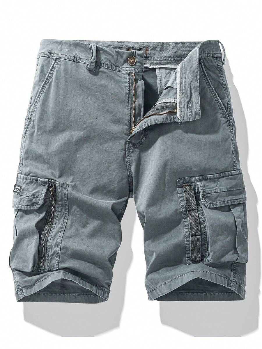 Cargo Tactical Short Pants Men Fashion Jogger Multi Pocket Shorts Men Casual Outdoor Short Cargo Pants - 灰色 - 查看 1
