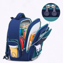 School Backpacks For Elementary School Students, Boys And Girls From First To Sixth Grade, Spine Protection And Load Reduction, British Children's Backpack - Màu tím hoa cà - Xem 4