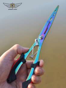 1pc ALMIGHTY EAGLE Outdoor Fishing Tools Multipurpose Multifunctional Straight Mouth Fishing Pliers Bait Pliers Bait Pliers Rust-Resistant Fish Line Cutter Portable Fishing Pliers Corrosion-Resistant - Multicolor - View 8