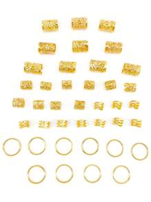 40 chiếc kẹp tóc kim loại rỗng kiểu cổ điển, ghim cài tóc, vòng cài tóc, phụ kiện tóc cho kiểu tóc tết mùa hè, phụ kiện đội đầu, kẹp tóc, kỳ nghỉ, du lịch. - Vàng - Xem 4