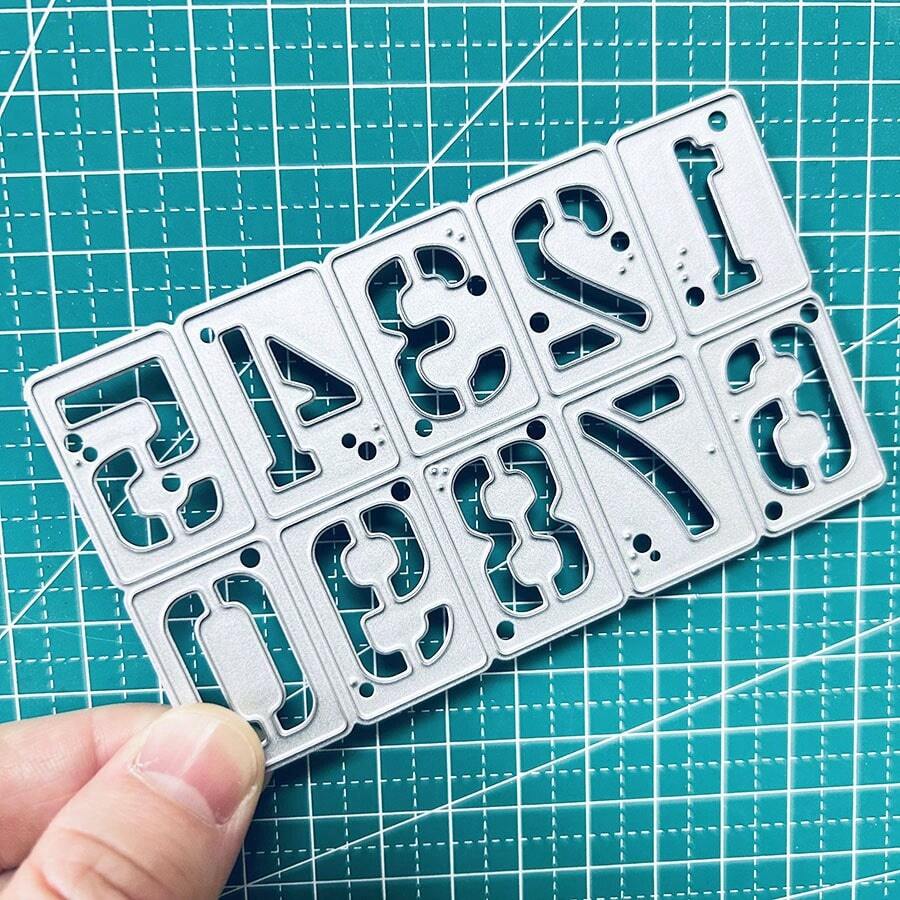 Digital Decoration Metal Cutting Dies For Numbers Card DIY Scrapbooking Embossing Stencil Paper Craft Album Template Dies - Silver - View 1