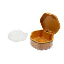 Portable Denture & Invisible Braces Soak Box - Plastic, Professional Oral Care Storage Case (Braces,Tooth Hook, Cleaning Brush Not Included), Retainer Cleaning, Storage Box