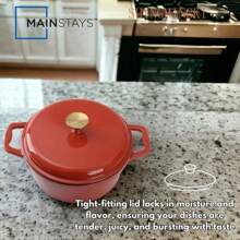 Premium-4.75 Quart Round Enameled Cast Iron Dutch Oven With Lid White