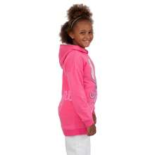 Lilo & Stitch Disney Lilo And Stitch Hoodie | Angel Girls' Longline Hoodie | Kids' Jumpers - Pink - View 3