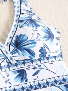 Modischer, sexy Einteiler Bikini mit Rüschenrock Set, europäischer und amerikanischer Bademode, raffende und dezente Passform, geeignet für Sommer, Strand, Urlaub