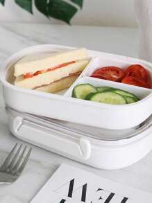 1PC Compartmentalized Sealed Bento Box Lunch Box, Microwaveable Lunch Box, Portable Fruit Box, Outdoor Picnic Cooler, Essential For Office Workers, Back-To-School Supplies