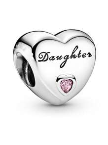 1pc Zinc Alloy Diamond Heart Pendant Beaded Pendant Jewelry Jewelry DIY Pendant & Suitable For Multi-Scene Multi-Purpose Pendant DIY Valentine's Day Mother's Day