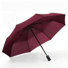 1pc Double-Layer Automatic Windproof And Rainproof Umbrella, Reinforced Windproof And Rainproof Umbrella, Multi-Functional Travel Umbrella, Portable Travel Umbrella, Outdoor Sunshade Umbrella Suitable For Both Men And Women, Simple Solid-Color Business Umbrella, Essential School Supplies, Halloween/Christmas Items