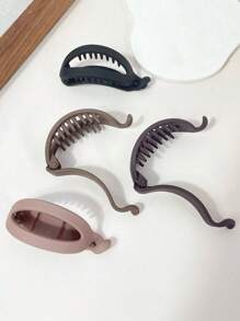 Elegant Ponytail Claw Clip, Simple & Stylish Hair Accessories For Women, Banana Hair Clips,Flat Hair Clips For Women Girls Hair Accessories For Thick Thin Curly Hair Small Hair Clips For Ponytail,Suitable For Fall Decor, Indoor, Outdoor, Dating, Daily Life, Gift Giving,Work And Shower Home Bathroom Decor Back To School Hair Accessories - Multicolor - View 1