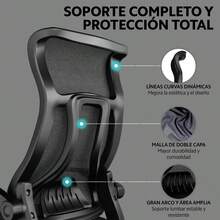 Silla Ergonómica de Oficina Escritorio Ejecutiva Premium, Altura Ajustable con Respaldo de Malla Transpirable, Reposabrazos Abatibles y Asiento Cómodo, OUO TW208 - Plateado - Ver 7