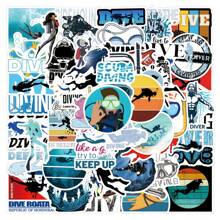 55pcs Diving Graffiti Stickers Decorative Luggage Phone Personalized Stickers - Multicolor - View 2