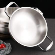 Stainless Steel Soup Pot, Korean Ramen Pot, Seafood Pot, Suitable For Induction Cooktop, Electric Stove, Cooking Instant Noodles, Hot Pot