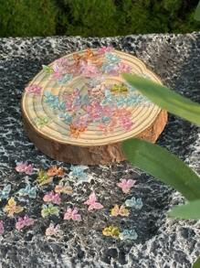100Pcs Tiny Mix Butterflies Miniature - Fairy Garden Ornament, Micro Landscape DIY Crafts Decoration Gifts