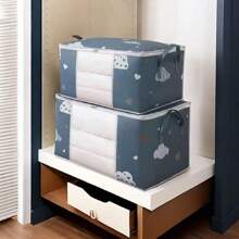 1pc Household Quilt Storage Bag, Clothes Storage Box, Dust-Proof Cartoon Graphic Closet Storage Bag, For Household Decorations Decor Festival Decor Room Decor Home Decor Decor Bedroom Decor