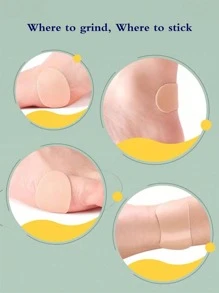 100pcs Transparent Thin Heel Cushion Pads, Invisible Friction Prevention Stickers For High Heels