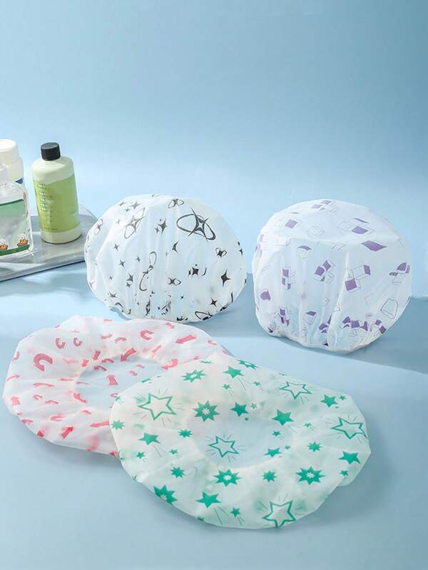 2 pezzi di cuffie da bagno rinforzate, impermeabili e carine, adatte per uso familiare, anti-olio e fumo, cuffie e cappucci da bagno per signore. Ritorno a scuola