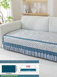 1pc Floral Pattern Luxury European Aristocratic Style Sofa Cover, Summer European Jacquard Design, Machine Washable, Pet-Friendly, Fits Armchair To 4-Seat Sofa - Living Room, Window Front, Office Sofa Protector