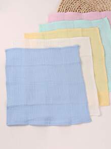 5 piezas de baberos de saliva sencillos, baberos de muselina suave y amigable con la piel aptos para uso diario de bebé