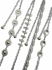 High-End Luxurious Rhinestone European & American Style Color-Preserving Metal Chain Bag Accessory Charm Beach Vacation Y2K - Multicolor - View 6