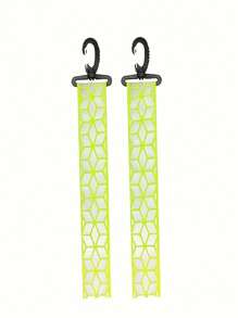 High Visibility Reflective Keychain, Backpack Pendant - Orange, Green, And Black/White Double-Sided Safety Strips - Durable Nylon Ribbon With Mountain Buckle Clip, Perfect For Nighttime Walking, Running, Cycling, Camping, Pets, Unisex, Can Be Given To Family, Friends, Relatives, Colleagues