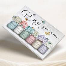 1 件简约文字帆布画秋季桌面装饰装饰品适用于客厅、卧室、厨房墙壁艺术印刷、家庭、办公室装饰、送给她或他的节日礼物无框和有框艺术品送给家人和朋友的特殊节日礼物