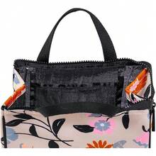 Bolsa de almuerzo para mujer, bolsa de almuerzo de gran capacidad, lonchera para adultos con forro interior plateado térmico y bolsillo de almacenamiento, jardín floral - Multicolor - Ver 4