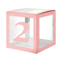 1个透明信箱式生日婚礼定制名字气球盒，适合一周岁生日派对装饰，可印制“亲爱的/甜心/宝贝”字样，也可用于圣诞节装饰，大号透明盒，适用于节日派对装饰、家居装饰、壁炉装饰等。