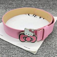 Sanrio 1 pièce Ceinture de taille rose avec décoration nœud Hello chat Sanrio, ceinture de taille style bande dessinée chaîne de pantalon