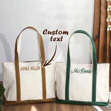 定制船形手提袋、个性化刺绣文字手提袋、帆布手提袋、送给她的礼物、婚礼伴娘礼品袋、最好的朋友礼物、定制刺绣储物袋、手提袋、旅行袋、定制个性化女士礼品、洗漱包，送给她的理想礼物，实用、多用途、色彩鲜艳、个性化、独特、定制、送给他的理想礼物，周年纪念、生日、节日/度假、户外/郊游/旅行/徒步旅行/体育场/运动/登山、商务/通勤/工作/办公室、旅行、学校用品、返校、办公室、学校、教室、教师礼物、大学、同事、宿舍、老师、男孩和女孩、青少年、初中生、中学生、高中生、大学生学生、大一、大二、低年级学生