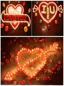 50/100 piezas Candles ligeros con forma de corazón para té, cera de parafina natural, mini candle sin perfume, decoración romántica para el hogar para San Valentín, propuesta, cenas románticas, boda, regalo del Día de la Madre, decoraciones del día del carnaval