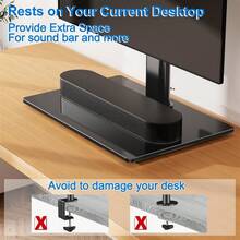 Soporte vertical para monitor doble, apila dos pantallas de computadora de hasta 32 pulgadas cada una, soporte de computadora para monitor de pie no empotrado, soporte para monitor con - Negro - Ver 4