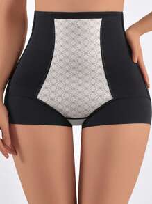 High Waist Slimming Postpartum Shaping Pants For Women, Tummy Control Seamless Shapewear Leggings With Mesh, Prevents - Black - View 4