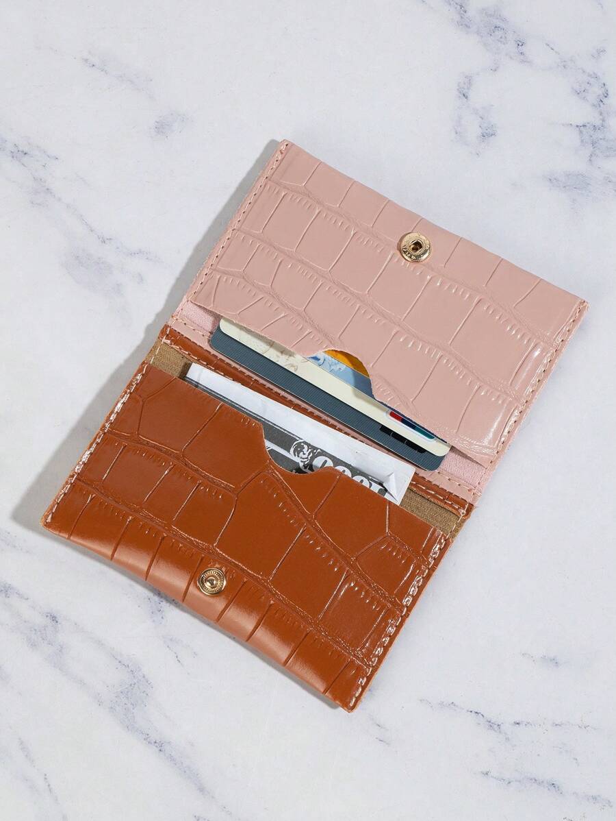 Fashionable Personalized Contrast Color Card Holder Wallet Lightweight & Portable Coin Purse Beautiful & Pretty For Women Wallet Mini Wallet Purse Wallet Card Wallet - Multicolor - View 1