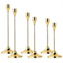 Elegant Cast Iron Candle Holder, Single Stem Metal Desktop Decor, Suitable For Candlelight Dinner, Christmas, Halloween, Anniversary, Wedding, Home And Hotel Decor, Birthday Gift (Candles Not Included) Gifts Graduation