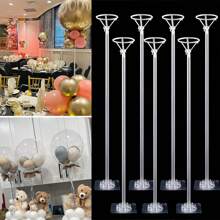 1/2/5/8/10 jeux de kit de support de ballon avec base auto-adhésive pour le bureau, convient pour le mariage, l'anniversaire, le remplissage de ballon de fête, la décoration de fête de vacances, accessoires de décoration